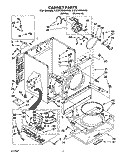 CABINET Diagram and Parts List for LGV4436AN0  Whirlpool Dryer