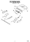 TOP VENTING PARTS, OPTIONAL PARTS Diagram and Parts List for YGBS277PDB6  Whirlpool Wall Oven