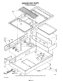 BURNER BOX , LITERATURE AND OPTIONAL Diagram and Parts List for SC8900EMH1  Whirlpool Cooktop
