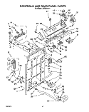 CONTROLS AND REAR PANEL Diagram and Parts List for LA6888XTG1  Whirlpool Washer