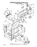 CONTROLS AND REAR PANEL Diagram and Parts List for 6LA6300XTW2  Whirlpool Washer