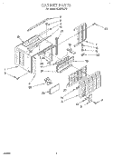 CABINET Diagram and Parts List for ACM072XF0  Whirlpool Air Conditioner