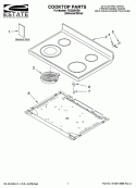 COOKTOP PARTS Diagram and Parts List for TES356VD0  Estate Range