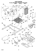 UNIT Diagram and Parts List for GD2LHGXLT04  Whirlpool Refrigerator