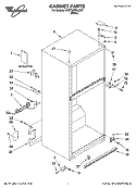 CABINET PARTS Diagram and Parts List for 5VET3DTKLQ05  Whirlpool Refrigerator
