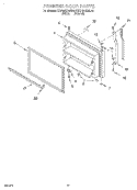 FREEZER DOOR, LIT/OPTIONAL Diagram and Parts List for KTRP20KDWH04  KitchenAid Refrigerator