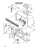 CABINET Diagram and Parts List for KHMC107YAL0  KitchenAid Microwave