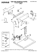 TOP AND CONSOLE PARTS Diagram and Parts List for YAED4370TQ0  Admiral Dryer