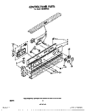 CONTROL PANEL Diagram and Parts List for RB2200XK0  Whirlpool Wall Oven