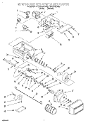 MOTOR AND ICE CONTAINER Diagram and Parts List for 8ED22PQXDW00  Whirlpool Refrigerator