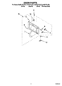 DOOR PARTS Diagram and Parts List for KHHS179LWH2  KitchenAid Microwave