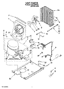 UNIT PARTS, OPTIONAL PARTS (NOT INCLUDED) Diagram and Parts List for KUIC15NRTS0  KitchenAid Ice Maker