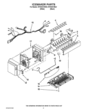 ICEMAKER PARTS Diagram and Parts List for KFIS25XVWH6  KitchenAid Refrigerator