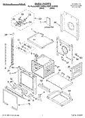 OVEN, LITERATURE Diagram and Parts List for KEBC101KWH0  KitchenAid Wall Oven