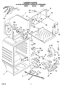 LINER Diagram and Parts List for ET8CHKXKB02  Whirlpool Refrigerator
