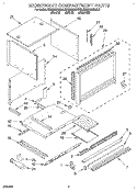 MICROWAVE COMPARTMENT Diagram and Parts List for KEMS306BWH2  KitchenAid Wall Oven