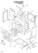 CHASSIS PARTS Diagram and Parts List for SES380MS0  Whirlpool Range