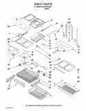 SHELF PARTS Diagram and Parts List for GX2FHDXVQ04  Whirlpool Refrigerator