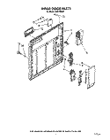 INNER DOOR Diagram and Parts List for DU8770XX0  Whirlpool Dishwasher