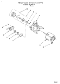 PUMP AND MOTOR Diagram and Parts List for TUD4000EB1  Whirlpool Dishwasher