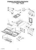 INTERIOR AND VENTILATION PARTS Diagram and Parts List for YMH1170XSS1  Whirlpool Microwave