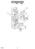 LATCH BOARD PARTS Diagram and Parts List for KHMC107EBT2  KitchenAid Microwave