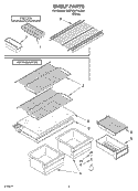 SHELF Diagram and Parts List for 5VET6WPKLQ00  Whirlpool Refrigerator