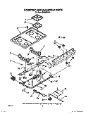 COOKTOP AND MANIFOLD, LIT/OPTIONAL Diagram and Parts List for SF332BEWN1  Whirlpool Range