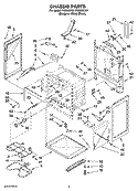 CHASSIS PARTS Diagram and Parts List for FES355TB1  Roper Range