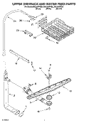 UPPER DISHRACK AND WATER FEED Diagram and Parts List for DUL200PKB0  Whirlpool Dishwasher