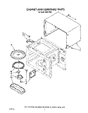 CABINET AND TURNTABLE, LIT/OPTIONAL Diagram and Parts List for MFE14XW1  Roper Microwave