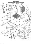 UNIT PARTS Diagram and Parts List for GD5SHAXMT00  Whirlpool Refrigerator