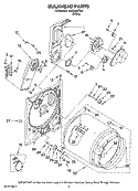 BULKHEAD PARTS, OPTIONAL PARTS (NOT INCLUDED) Diagram and Parts List for HED4400TQ0  Magic Chef Dryer