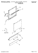 DOOR AND PANEL, LITERATURE Diagram and Parts List for KUDI25CHBS0  KitchenAid Dishwasher