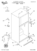 CABINET, LITERATURE Diagram and Parts List for GT19DKXJT01  Whirlpool Refrigerator