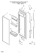 REFRIGERATOR DOOR Diagram and Parts List for KSRP22KFAL00  KitchenAid Refrigerator