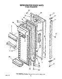 REFRIGERATOR DOOR Diagram and Parts List for KSRB25QXWH00  KitchenAid Refrigerator