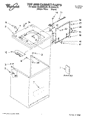 TOP AND CABINET PARTS Diagram and Parts List for 7MLSQ8543JT5  Whirlpool Washer