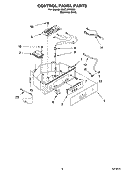 CONTROL PANEL PARTS Diagram and Parts List for KUIC18NNSS0  KitchenAid Ice Maker
