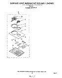 SURFACE UNIT RCK 889-1 (242903) Diagram and Parts List for RS576PXL0  Whirlpool Range
