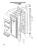 REFRIGERATOR DOOR Diagram and Parts List for KSRB22QABL11  KitchenAid Refrigerator