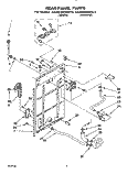 REAR PANEL Diagram and Parts List for KAWE560WAL3  KitchenAid Washer