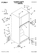 CABINET PARTS Diagram and Parts List for CR18PKXRS01  Crosley Refrigerator
