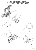 FILL AND OVERFILL PARTS Diagram and Parts List for GU2400XTPB3  Whirlpool Dishwasher