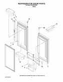 REFRIGERATOR DOOR PARTS Diagram and Parts List for KRFC90100B2  KitchenAid Refrigerator