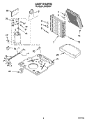 UNIT PARTS Diagram and Parts List for AD40DSR1  Whirlpool Dehumidifier