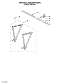 INSTALLATION PARTS Diagram and Parts List for ACM184PT0  Whirlpool Air Conditioner
