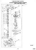 GEARCASE Diagram and Parts List for 4LBR7255AN1  Whirlpool Washer