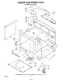 CABINET AND STIRRER Diagram and Parts List for KEES702SWB0  KitchenAid Microwave Oven Combo