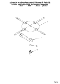 LOWER WASHARM AND STRAINER Diagram and Parts List for KUDS01FLBS0  Whirlpool Dishwasher